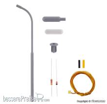 Viessmann 6722 - H0 Bausatz Peitschenleuchte, LED weiß