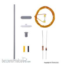 Viessmann 6726 - H0 Bausatz Bahnsteigleuchte, 2 LEDs weiß
