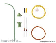Viessmann 6729 - H0 Bausatz Bogen-Gaslaterne grün, LED warmweiß