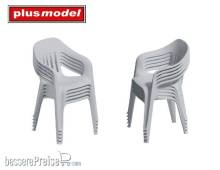 Plus model DP3085 - Stacked plastic chairs