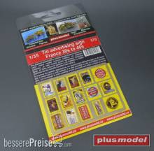 Plus model 570 - Tin advertising sign France in 1:35