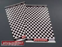 Plus model 571 - Floor tiles black and white in 1:35