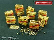 Plus model AL4083 - US ammunition boxes with cartons of charges in 1:48