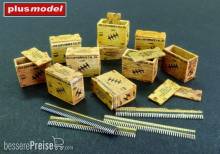 Plus model AL4088 - US ammunition boxes with belts of charges in 1:48
