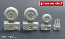 Plus model AL4092 - 1:48 B-26 Marauder wheels late diamond tread