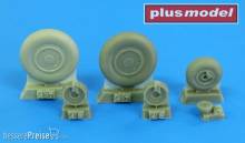 Plus model AL4099 - 1:48 Mig-21 wheels late