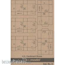 Plus model 9 - U.S. Transport Kartons WW II, 5 Stück pro Bogen. in 1:35