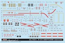 Plus model AL7021 - Stencils for P2V Neptune in 1:72