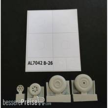 Plus model AL7042 - B-26 Marauder late wheels groved in 1:72