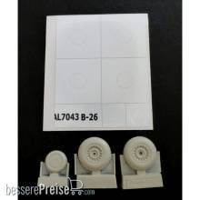 Plus model AL7043 - B-26 Marauder early wheels diamond tread in 1:72