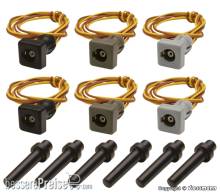 Viessmann 6806 - H0 Kontaktstecksockel-Set, 6 Stück (grau, grün, schwarz)