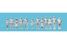 Preiser 68293 - Passanten. 12 unbemalte Miniaturfiguren. Bausatz