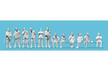 Preiser 68294 - Geschäftsleute, Sitzende. 12 unbemalte Miniaturfiguren. Bausatz