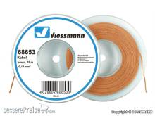 Viessmann 68653 - Kabel auf Abrollspule 0,14 mm², braun, 25 m