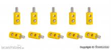 Viessmann 6870 - Querlochstecker gelb, 10 Stück