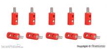 Viessmann 6871 - Querlochstecker rot, 10 Stück