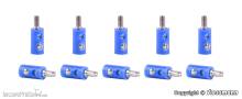 Viessmann 6874 - Querlochstecker blau, 10 Stück