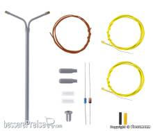 Viessmann 6923 - TT Bausatz Peitschenleuchte doppelt, LED weiß