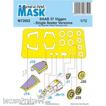 Special Hobby 100-M72002 - SAAB 37 Viggen Single Seater Mask in 1:72