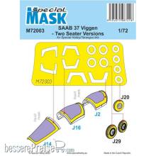 Special Hobby 100-M72003 - SAAB 37 Viggen Two Seater Mask in 1:72