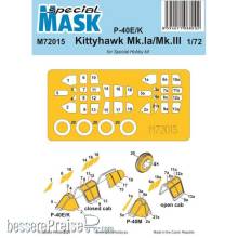 Special Hobby 100-M72015 - P-40E/K/Kittyhawk Mk.Ia/Mk.III Mask in 1:72