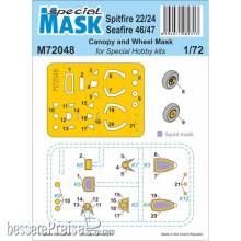Special Hobby M72048 - 1:72 Spitfire Mk.22/24 and Seafire Mk.46/47 MASK 1/72