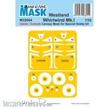 Special Hobby 100-M32004 - Westland Whirlwind Mk.I Inside/Outside MASK in 1:32