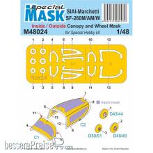 Special Hobby 100-M48024 - SIAI-Marchetti SF-260M/AM/W INSIDE/OUTSIDE MASK