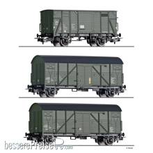 Tillig 70050 - Güterwagenset ´Bauzugwagen´ DR