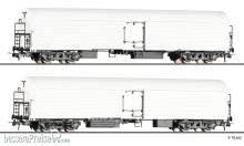 Tillig 70075 - Güterwagenset der DR, bestehend aus zwei Eiskühlwagen Tthevr, Ep. III -FORMNEUHEIT-