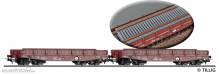 Tillig 70088 - Güterwagenset der DR, bestehend aus zwei Schwerlastwagen Rmms 3960