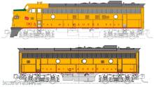 Kato_Noch 701060432DCC - FP7A, F7B - 2 Lokomotiven Set w/DCC