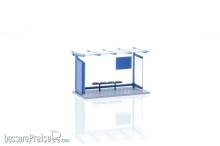 Rietze 70321 - Bushaltestelle blau, 1:87