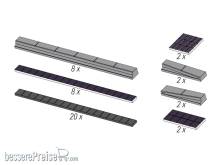 Rietze 70601 - Citybord-Haltestelle mit Blindenleitstreifen, 2 Haltestellen 250mm lang, 1:87