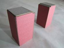 Hack Brücken 70610 - 1 Paar Widerlager für 1-gleisige N-Brücken, Ziegelstein rot, 6,5cm hoch - Typ PN1Z
