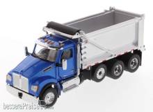 Diecast Masters 71078 - Kenworth T880 SF OX Stampede Dump Body Kieper m. blauer Kabine und verchromter Kieper