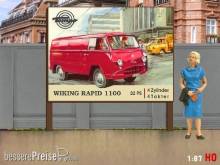 Modellland 7155-8 - 1:87 H0 Plakatwand Tempo Wiking Rapid 1100