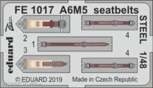 Eduard Accessories FE1017 - A6M5 seatbelts STEEL for Tamiya in 1:48
