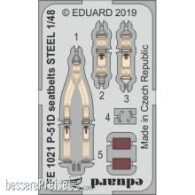 Eduard Accessories FE1021 - P-51D seatbelts STEEL for Eduard in 1:48