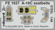 Eduard Accessories FE1027 - A-10C seatbelts STEEL for Italeri in 1:48