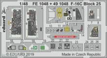 Eduard Accessories FE1048 - F-16C Block 25 for Tamiya in 1:48