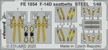 Eduard Accessories FE1054 - F-14D seatbelts STEEL for AMK in 1:48