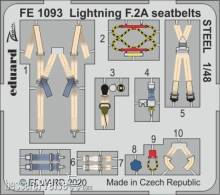 Eduard Accessories FE1093 - Lightning F.2A seatbelts STEEL for Airfix in 1:48