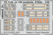 Eduard Accessories FE1144 - Ju 188 seatbelts STEEL 1/48 for REVELL in 1:48