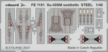 Eduard Accessories FE1151 - Su-30SM seatbelts STEEL 1/48 for KITTY HAWK in 1:48