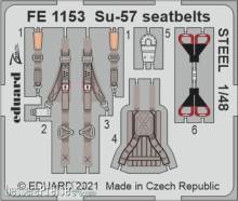 Eduard Accessories FE1153 - Su-57 seatbelts STEEL 1/48 for ZVEZDA in 1:48