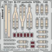 Eduard Accessories FE1181 - B-17F seatbelts STEEL 1/48 for HKM in 1:48