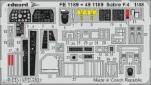 Eduard Accessories FE1189 - Sabre F.4 1/48 for AIRFIX in 1:48