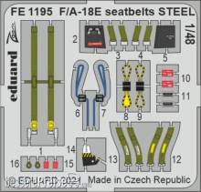 Eduard Accessories FE1195 - F/A-18E seatbelts STEEL 1/48 for MENG in 1:48