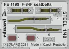Eduard Accessories FE1199 - F-84F seatbelts STEEL 1/48 for KINETIC in 1:48